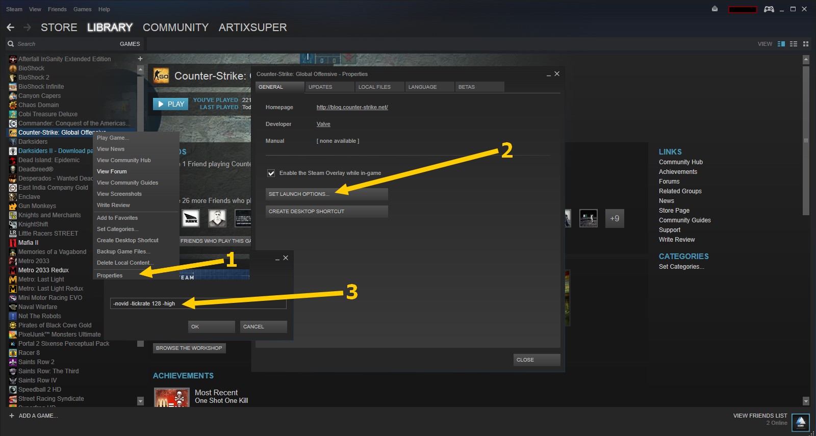 how to get more fps in csgo launch option