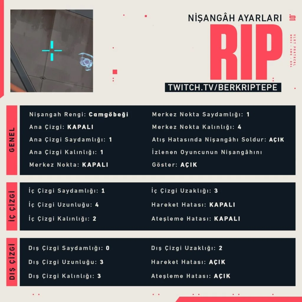 Valorant nişangah ayarları Rip