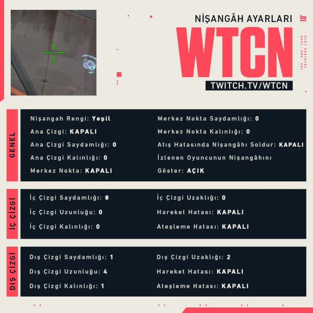 Valorant nişangah ayarları wtcN