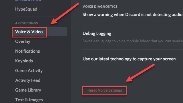 Discord ses ayarları sıfırlama
