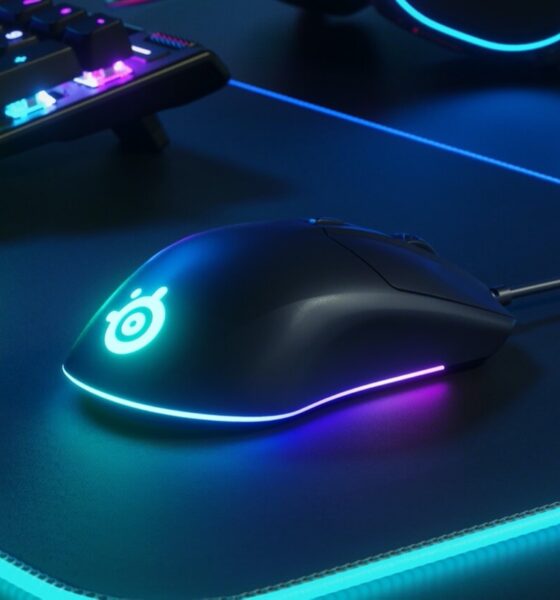 Mavi led oyuncu mouse